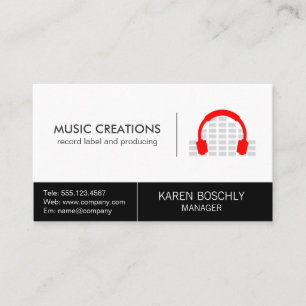 Headphones Producer and Creative Business Card