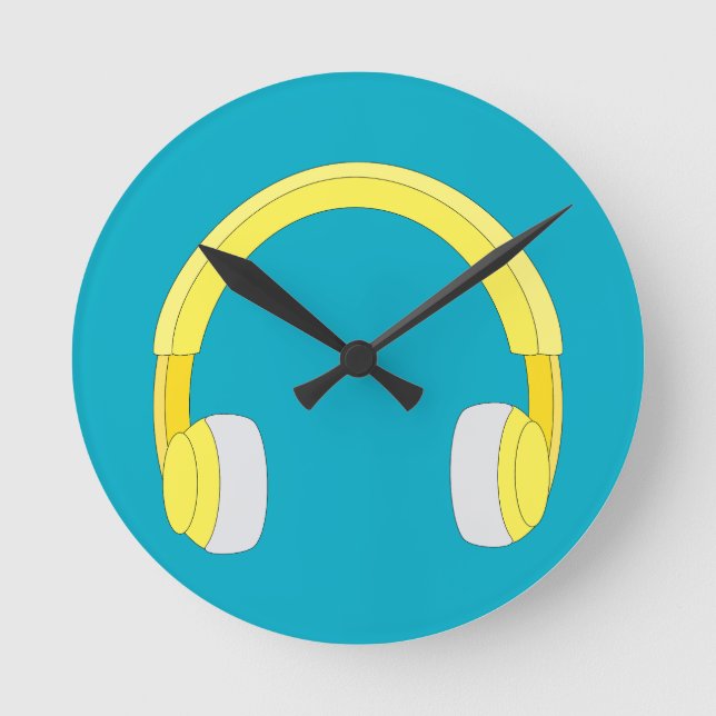 Headphones Round Clock (Front)