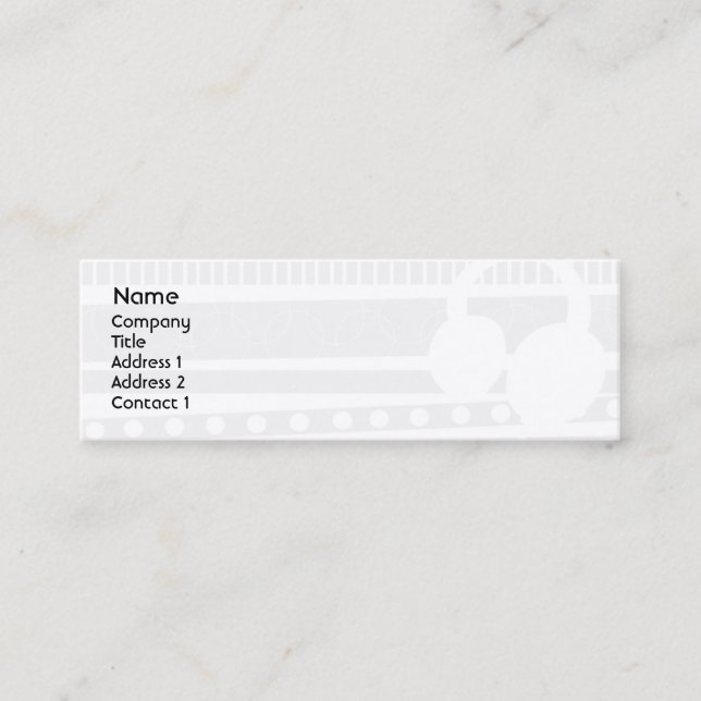 Headphones - Skinny Mini Business Card (Front)