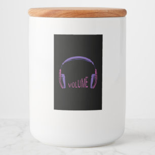 Headphones Volume up Food Label