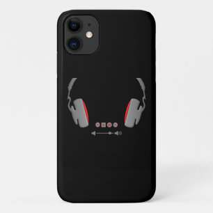 Headphones with media volume control buttons iPhone 11 case