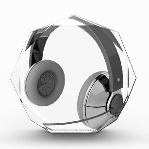 Headphones with mic acrylic award