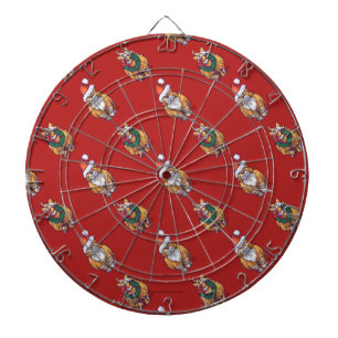 Heads and Tails Ginger Cat Christmas Pattern Dartboard