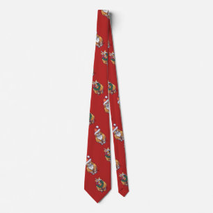 Heads and Tails Ginger Cat Christmas Tie