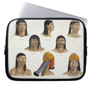Heads of South American Indians, from 'Travels in Laptop Sleeve
