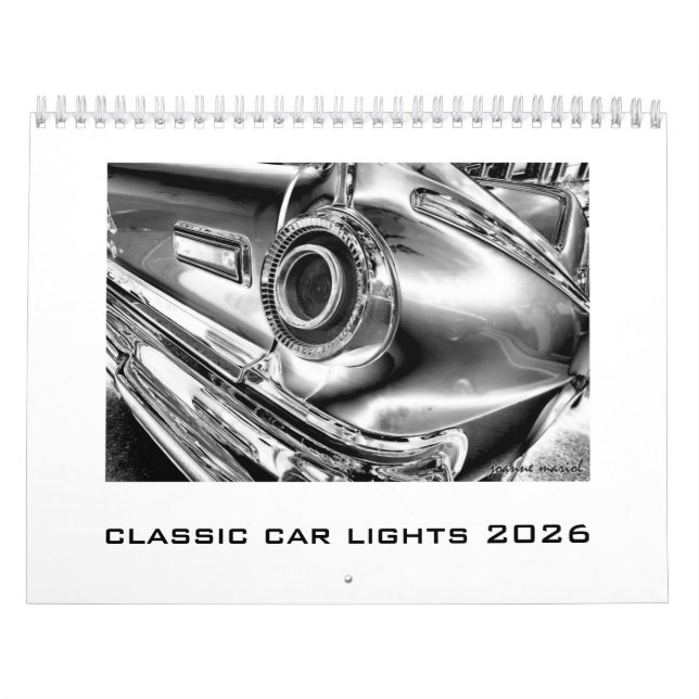 Heads or Tails 2026 Classic Car Lights Calendar (Cover)
