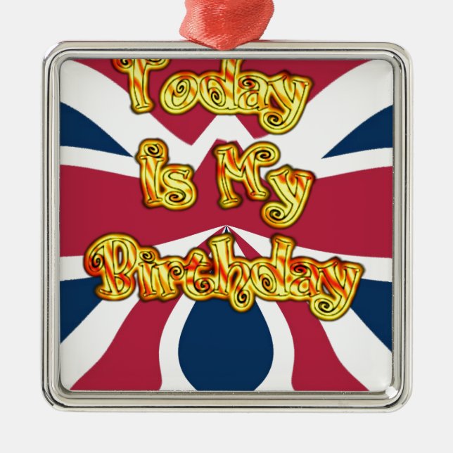 Heads UP-Hakuna Matata Today is my Birthday.jpg Metal Ornament (Front)