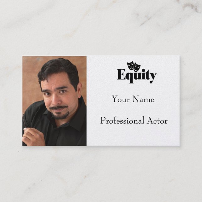 Headshot Business Card for AEA Actor (Front)