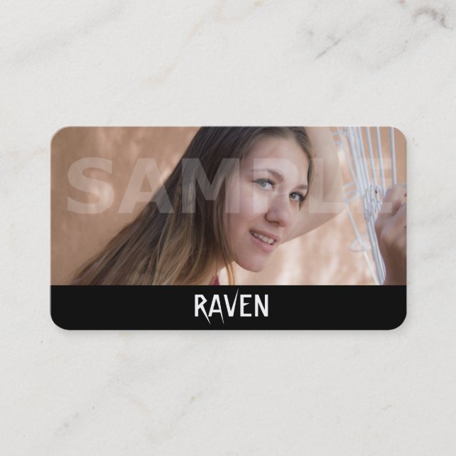 Headshot Business Cards - Actor Headshot Card (Front)