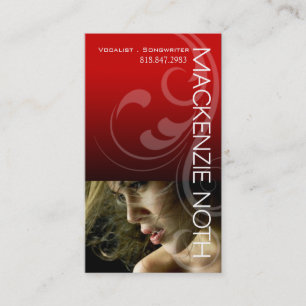 Headshot for Vocalist Songwriter Singer Business Card