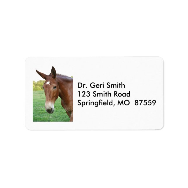 Headshot of a Rather Refined Mule Label (Front)
