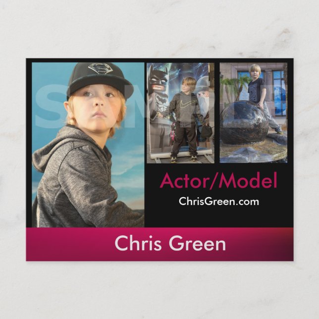 Headshot Zed/Comp Cards Models Actors (Front)