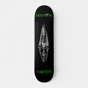 HEADSTONE white ghould skulls Skateboard