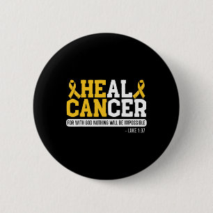 Heal Cancer Childhood Cancer Awareness Month Suppo 6 Cm Round Badge