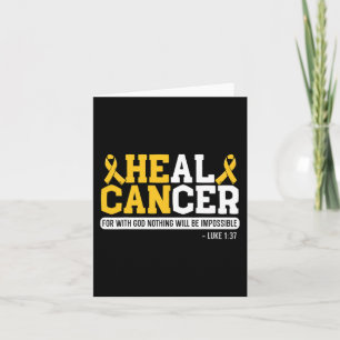 Heal Cancer Childhood Cancer Awareness Month Suppo Card