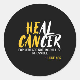 Heal Cancer Childhood Cancer Awareness Month Suppo Classic Round Sticker
