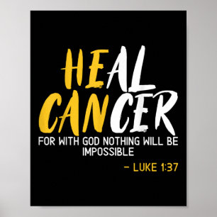 Heal Cancer Childhood Cancer Awareness Month Suppo Poster
