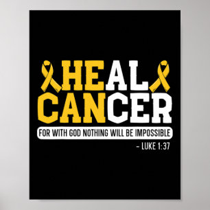 Heal Cancer Childhood Cancer Awareness Month Suppo Poster