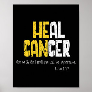 Heal Cancer Childhood Cancer Awareness Poster