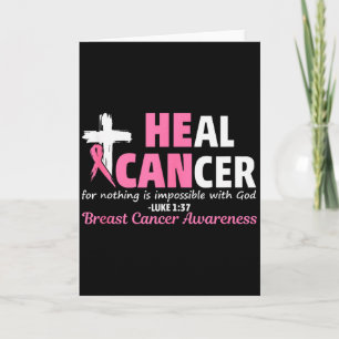 Heal Cancer Christian Believe God Breast Cancer Aw Card