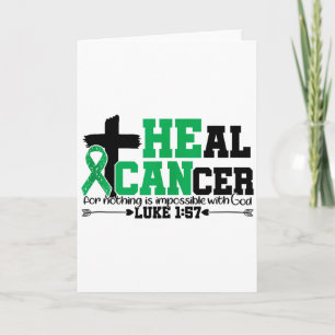Heal Cancer Christian Believe God Liver Cancer Awa Card