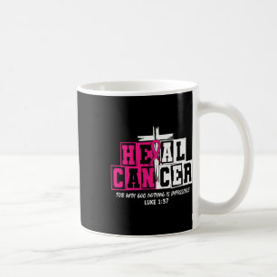 Heal Cancer Jesus Christian Pink Breast Cancer Awa Coffee Mug