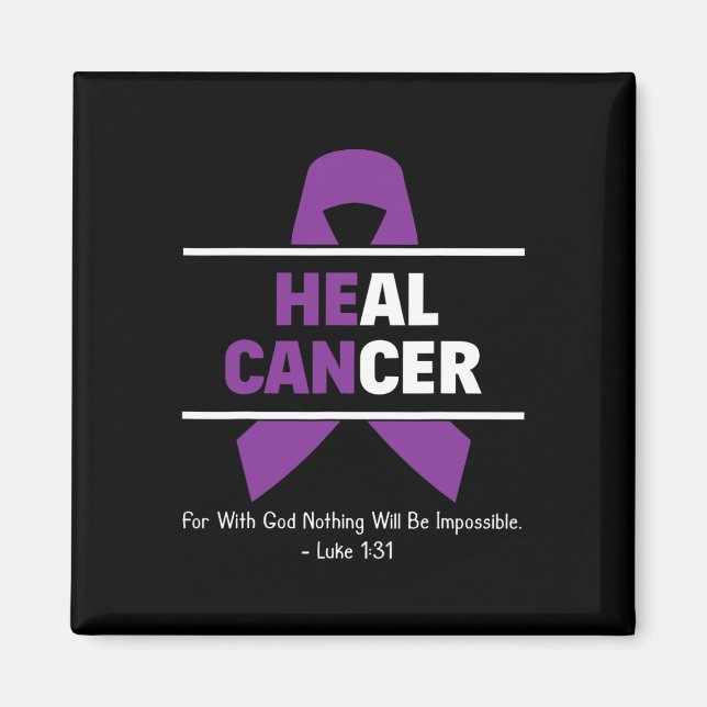 Heal Pancreatic Cancer Christian Cancer Survivor G Magnet (Front)