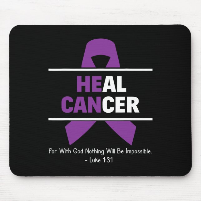 Heal Pancreatic Cancer Christian Cancer Survivor G Mouse Pad (Front)