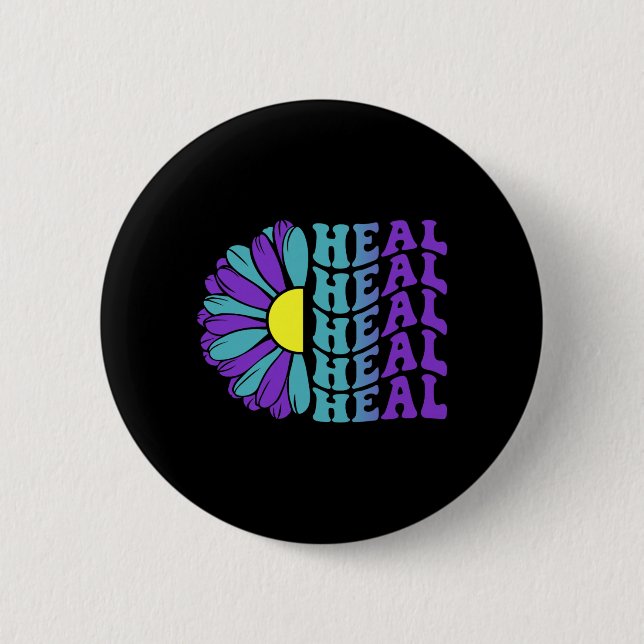 Heal Prevention Suower 6 Cm Round Badge (Front)