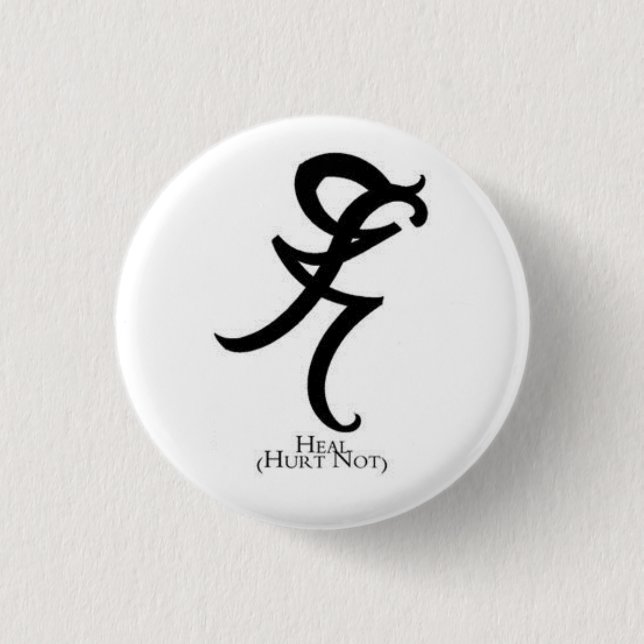 Heal Rune Mortal Instruments 3 Cm Round Badge (Front)