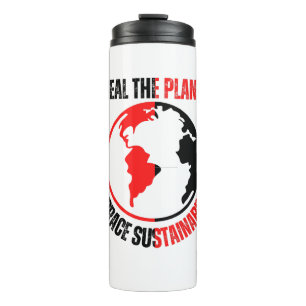 Heal the planet, embrace sustainability thermal tumbler