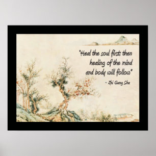 Heal the Soul First Quote Poster