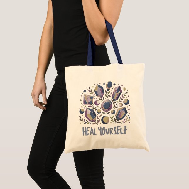 Heal Yourself Tote - Celestial Crystal Healing Bag (Front (Product))