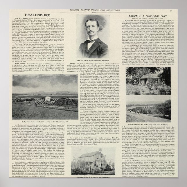 Healdsburg, California Poster (Front)