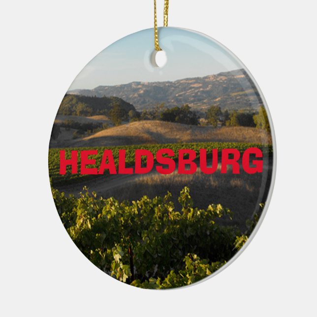 Healdsburg Wine Country Christmas Ornament (Left)