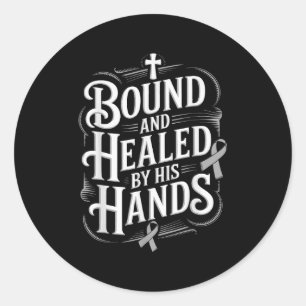Healed By His Hands Diabetes Awareness Classic Round Sticker