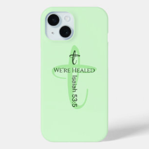 Healed by Jesus Bible Verse Christian Faith iPhone 15 Case