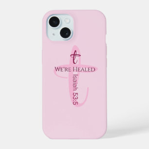 Healed by Jesus Bible Verse Christian Faith iPhone 15 Case