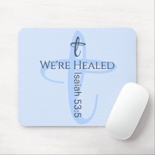 Healed by Jesus Bible Verse Christian Faith Mouse Pad