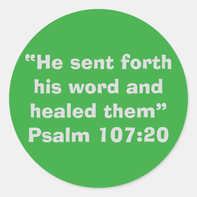 "Healed" Craft Scripture Sticker (Front)