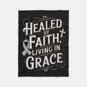 Healed Faith Living Grace Diabetes Awareness Fleece Blanket