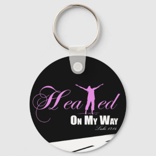 Healed on my Way (Pink &, Black ) Keychain