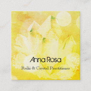 *~* Healer New Age Reiki Crystal Yoga Reiki Master Square Business Card