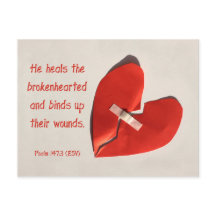 Healer of Broken Hearts Psalm 147:3 Scripture Art