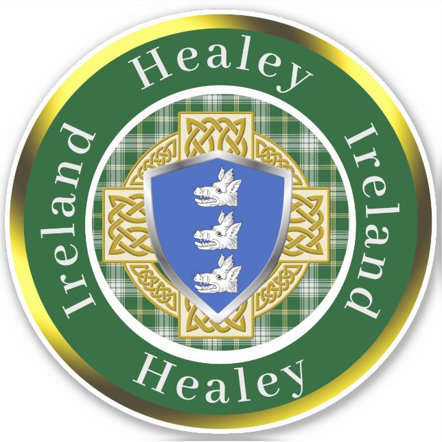 Healey Shield & Celtic Cross Personalised (Front)