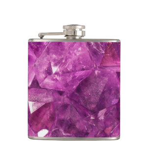 Healing Amethyst Gemstone Hip Flask