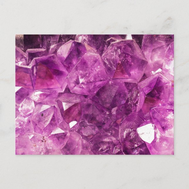 Healing Amethyst Gemstone Postcard (Front)