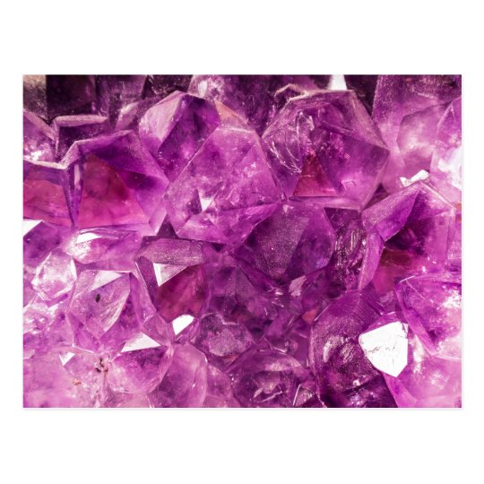 Healing Amethyst Gemstone Postcard