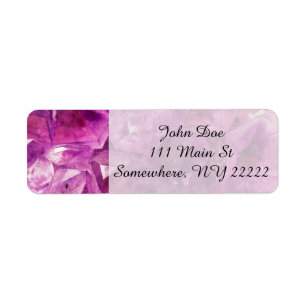 Healing Amethyst Gemstone Return Address Label