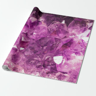 Healing Amethyst Gemstone Wrapping Paper